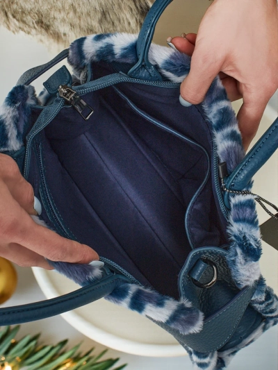 Petit sac à main pour femme en cuir écologique avec motif léopard Panthory