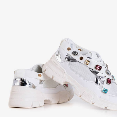 OUTLET Baskets blanches pour femmes à semelle épaisse Jocasta - Footwear