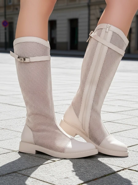 Royalfashion Bottines pour femmes à talons perforées Ovittole