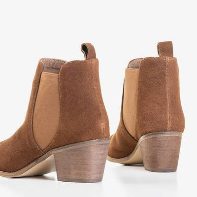 Bottines chelsea marron pour femmes sur le poteau Esoro - Footwear