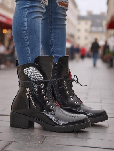 Royalfashion Bottines pour femmes, bottes de travail Volio