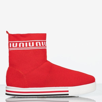 Chaussure de sport rouge avec une chaussette décorative California Love - Footwear