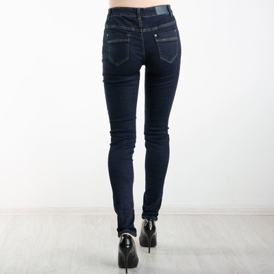 Pantalon femme bleu foncé - Pantalon 1