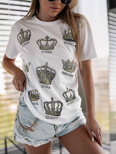 Royalfashion T-shirt imprimé pour femme