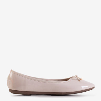Ballerines Suzzi Laquées Rose Beige Femme - Chaussures