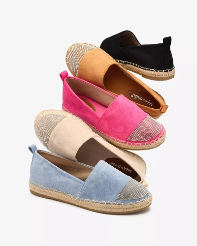 OUTLET Royalfashion Espadrilles pour femme beige avec zircons Iterica
