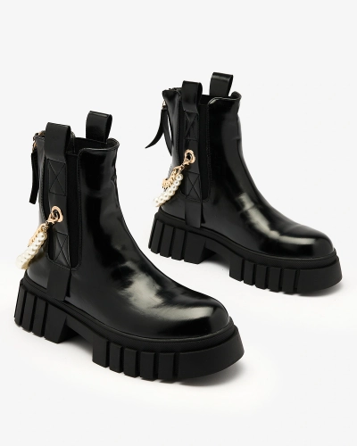 Royalfashion Bottes pour femmes noires Zifosca