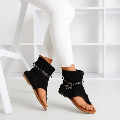 OUTLET Sandales noires avec une tige Semara - Footwear