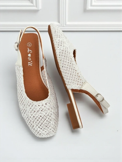 Royalfashion Sandales pour femmes à talon ouvert Breeze Woven