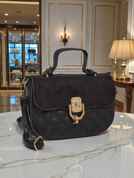 Sac à Main pour Femmes Luna Noir en Cuir Élégant pour Tous les Jours