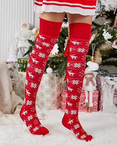 Chaussettes longues de Noël pour femmes de Royalfashion