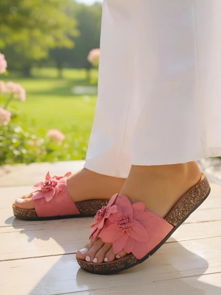 Sandales pour femmes Royalfashion avec fleurs Foules
