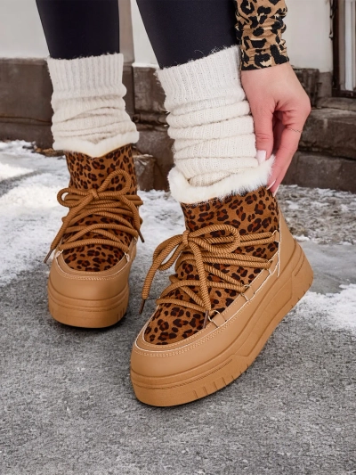 Bottes de neige à lacets pour femmes Royalfashion Moniuc