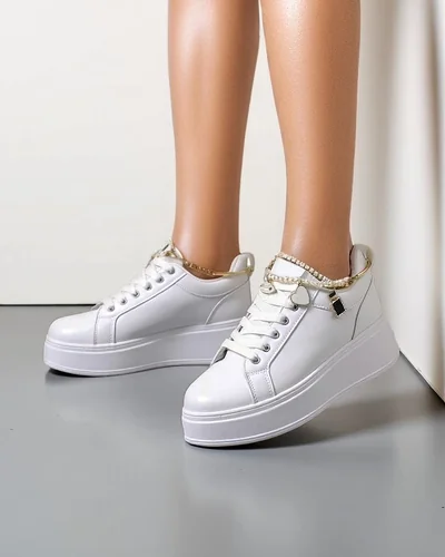 Royalfashion Baskets de sport à plateforme pour femmes Helsas