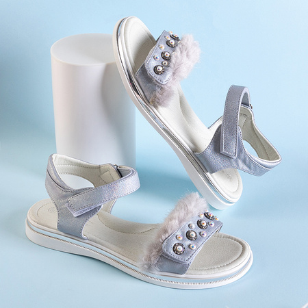 Sandales pour enfants en argent avec ornements Gufal - Footwear