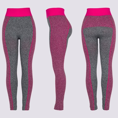 Guêtres grises avec inserts roses - Pantalon 1