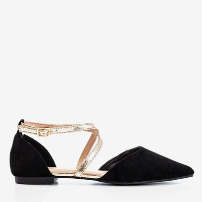 Ballerines noires pour femmes à talons plats Vosia - Footwear
