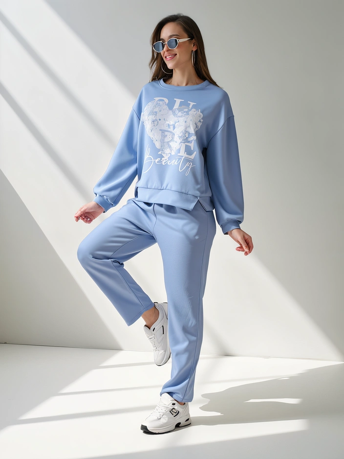 Ensemble en viscose Royalfashion pour femmes avec impression