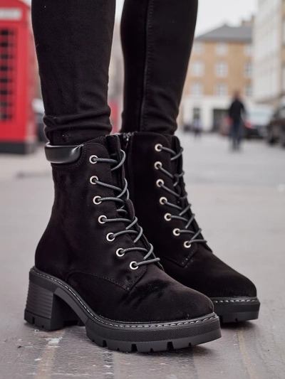 Royalfashion Bottes à lacets pour femmes Esio