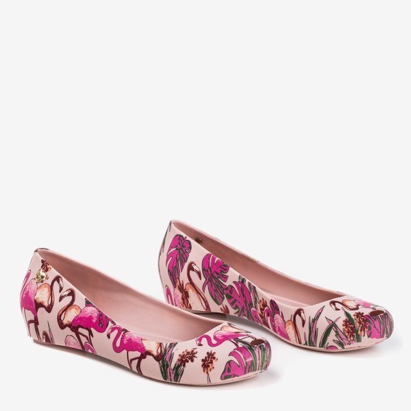 OUTLET Meliski rose avec imprimé flamant rose Copteria - Chaussures