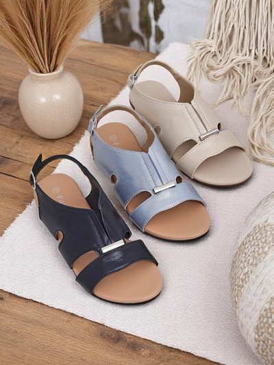 Royalfashion Sandales plates pour femmes Solea Comfort