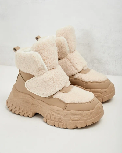 Royalfashion Bottes de neige pour femme avec peau de mouton Segulla