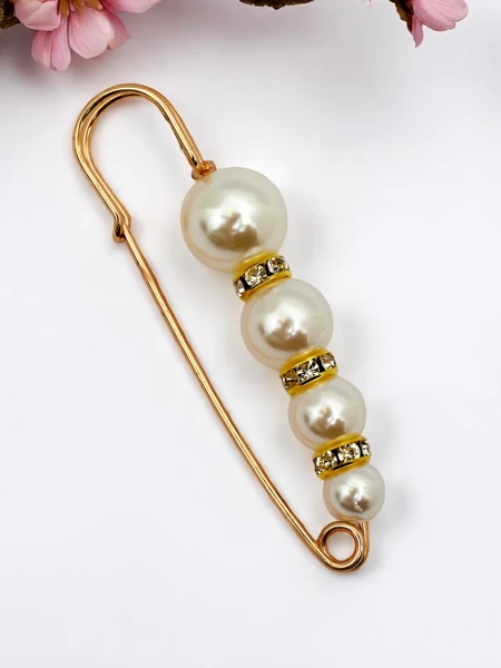Broche décorative pour femme avec perles Pearl Grace