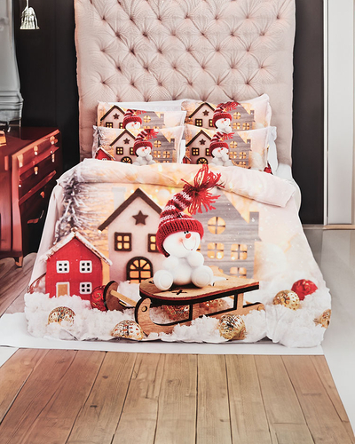 Royalfashion Literie de Noël 140x200 ensemble de 4 PIÈCES