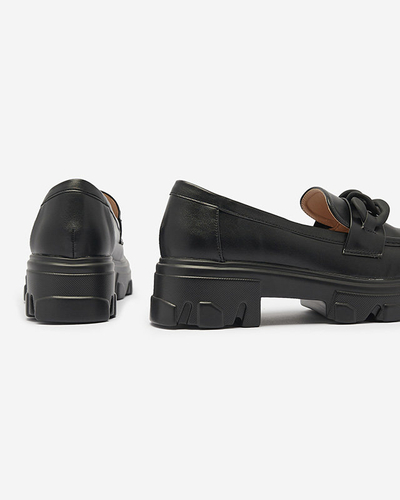 OUTLET Mocassins pour femme en noir Aromg- Footwear