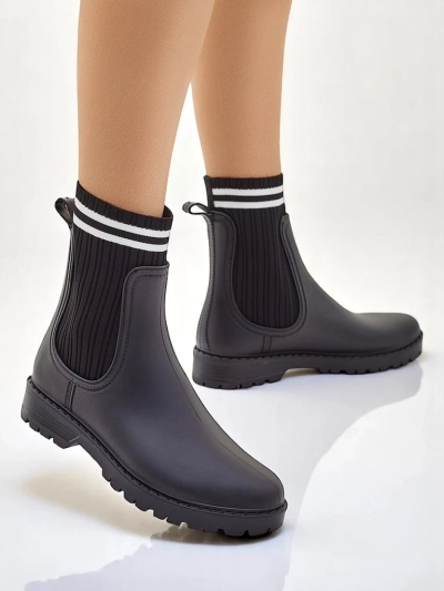 Bottes de pluie pour femmes Royalfashion avec un insert en tissu plus haut Scarlesa