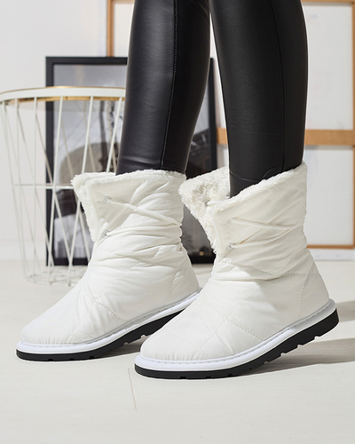 White women's shoes a'la snow boots Amirfu- Footwear