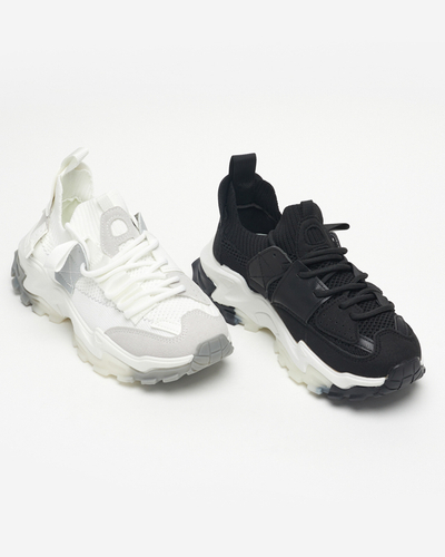 OUTLET Chaussures de sport pour femme noires sur semelle massive Tiroka - Footwear