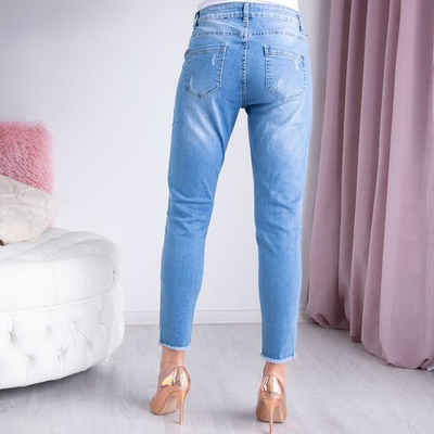 Jean bleu de coupe moyenne - Pantalon 1