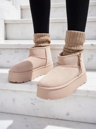 Royalfashion Bottes de neige à plateforme pour femmes a'la Delgadi