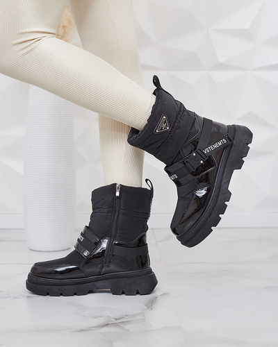 Royalfashion Bottes de neige pour femme en noir Fiellar