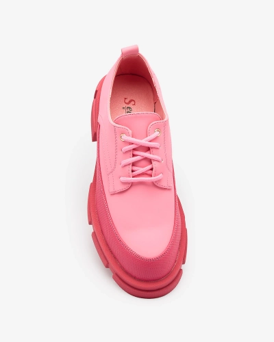Royalfashion Rose Demi-bottes à semelle solide Trendy Chunky