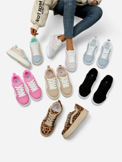 Royalfashion Baskets de Sport à Plateforme pour Femmes Ensis
