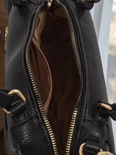 Sac à Main pour Femmes Luna Noir en Cuir Élégant pour Tous les Jours