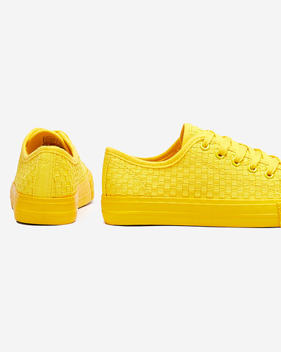 Baskets jaunes pour femmes avec gaufrage Aklina - Chaussures