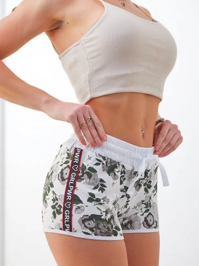 Short en coton pour femmes Royalfashion avec fleurs de printemps