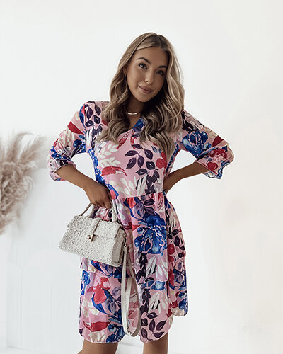 Royalfashion Mini robe florale pour femme