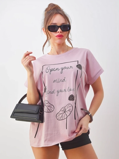 T-shirt en coton Royalfashion pour femmes avec un imprimé intéressant
