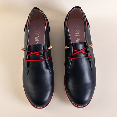 Chaussures à lacets bleu marine pour femmes Aphra - Footwear