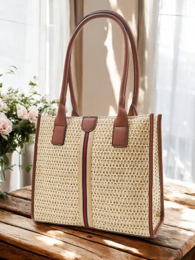 Sac d'été pour femmes en paille Royalfashion Large