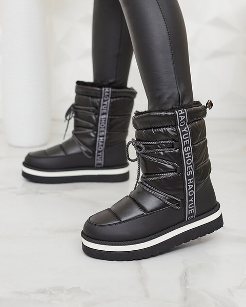 Royalfashion Noir Bottes de neige pour femmes Gepanden