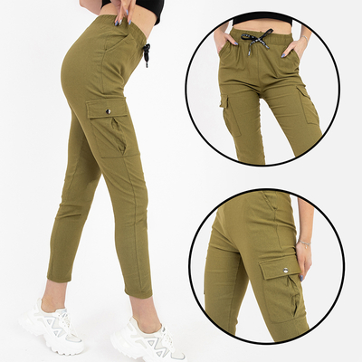 Pantalon cargo vert pour femmes - Vêtements