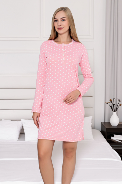 Chemise de nuit en coton pour femmes de Royalfashion avec des pois