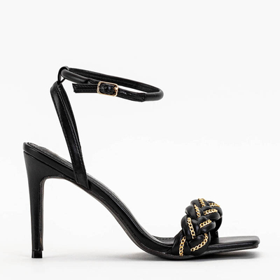 Sandales femme noires à talon haut Tenedi - Footwear