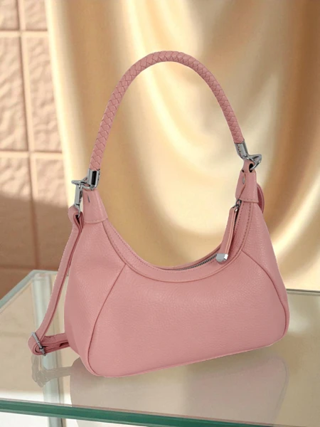 Royalfashion Petit sac à main pour femme en cuir écologique avec sangle décorative Lacquea