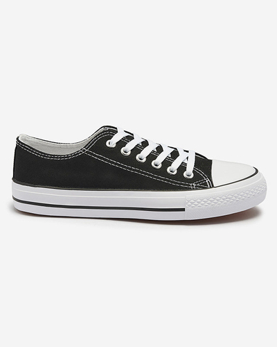 OUTLET Baskets classiques à lacets pour femmes, noires et blanches Ogisa - Chaussures